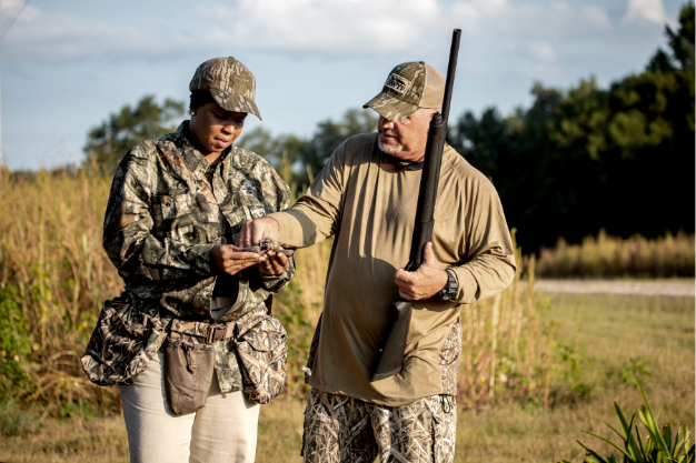 New hunter and mentor at a dove hunt