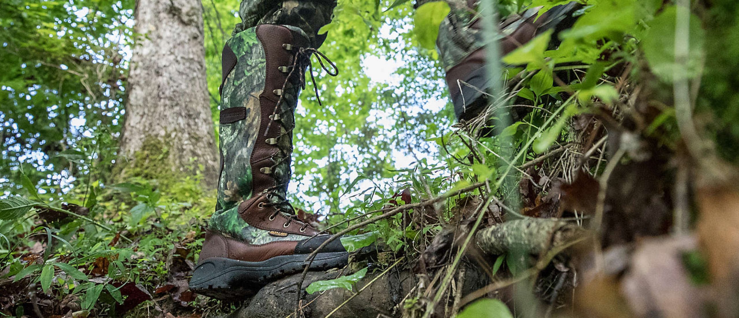 lacrosse boots on a hunters feet