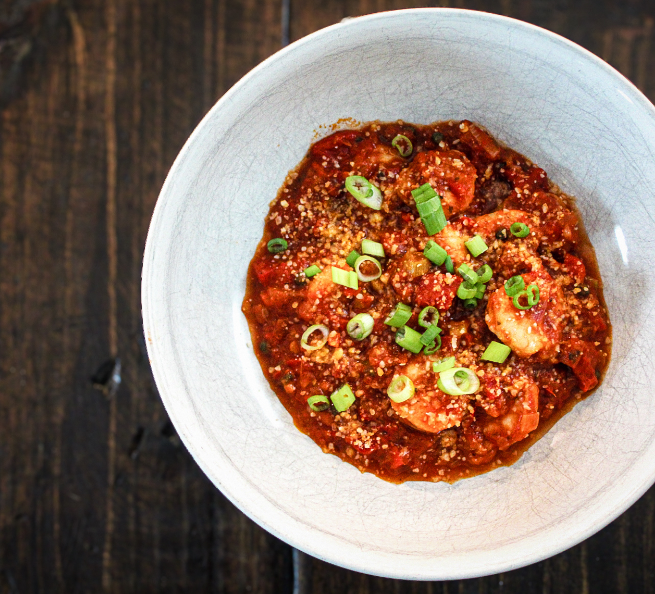 shrimp in a tomato-based sauce