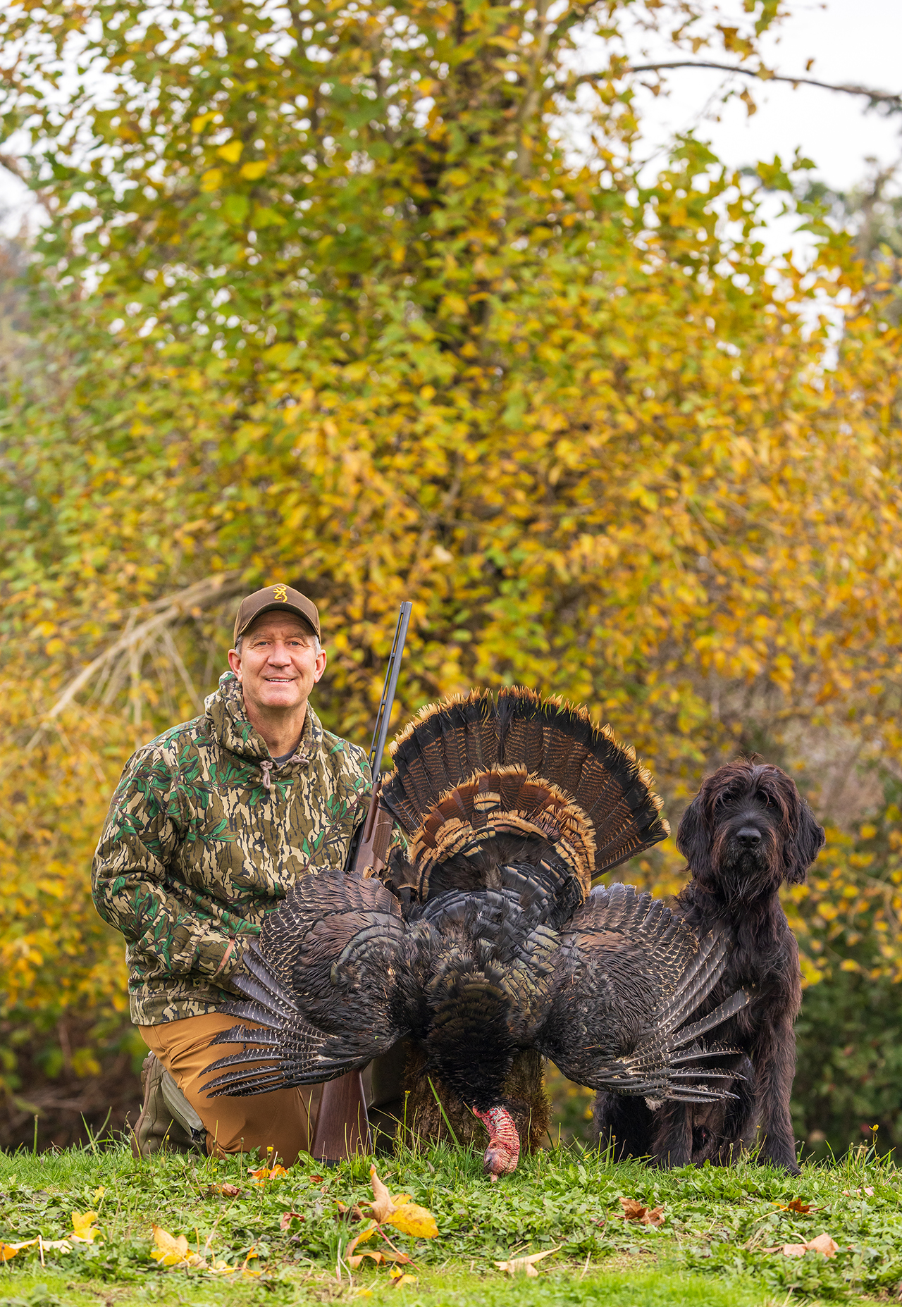 The author with a harvested wild turkey.